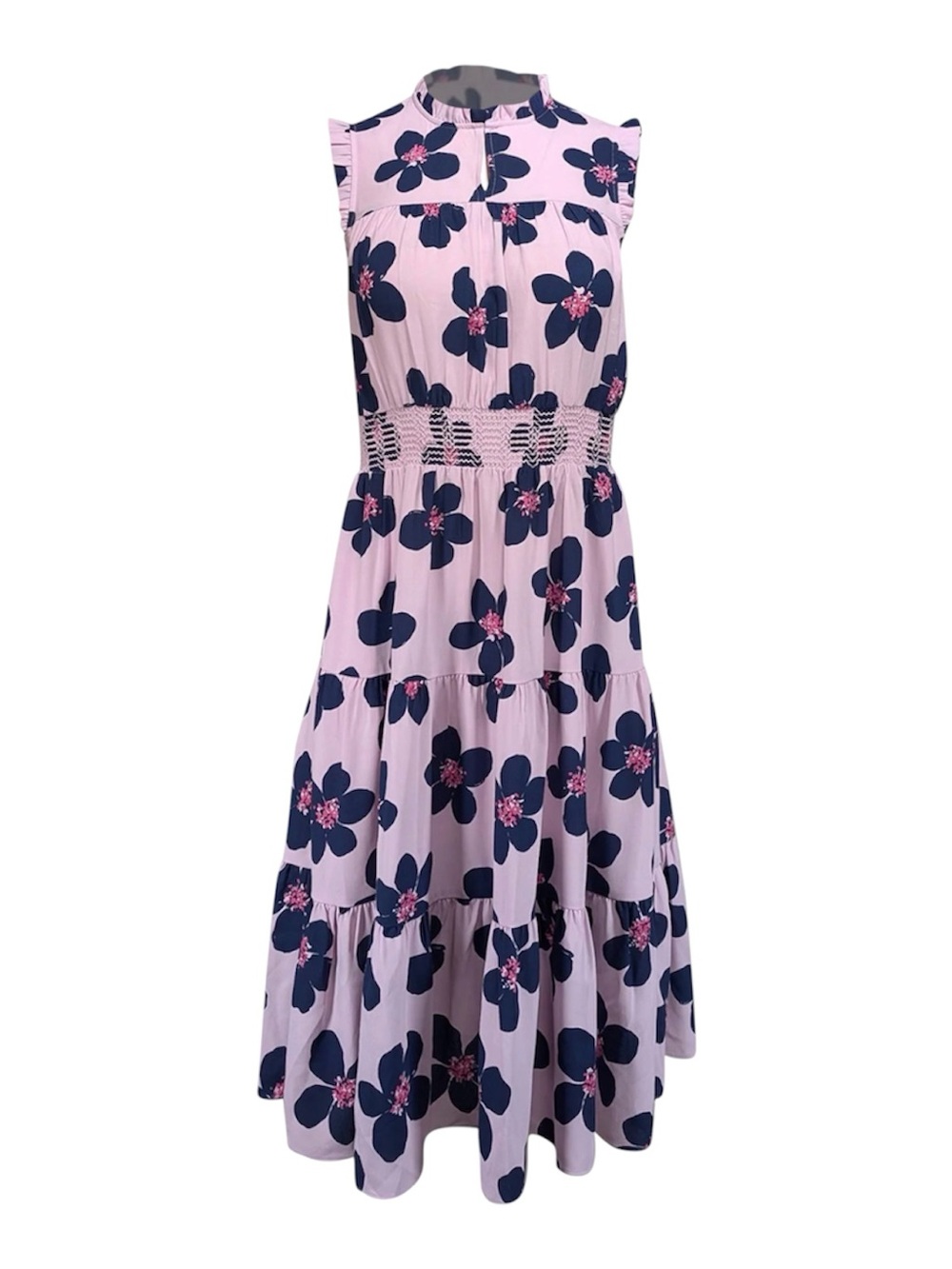 NEW Kate Spade Lavender & Navy Floral Sleeveless Dress Sleeveless size S